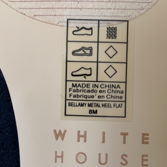 NEW WHBM Bellamy Metal Heel Flat sz 8M - Picture 6 of 6